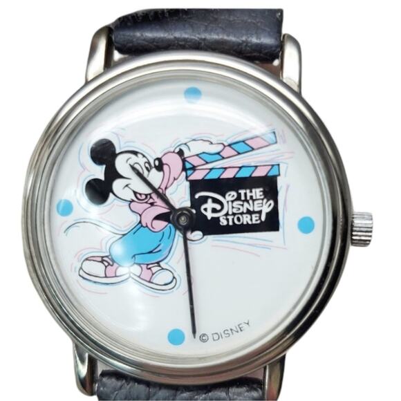 Rare Disney Store Mickey Mouse Clapper Watch Vintage